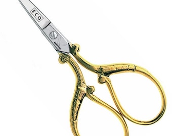 KRETZER SPIRALE 110809 (ECO 91709) 3.5" / 9cm - Embroidery Scissors, Nickel and Gold Plated