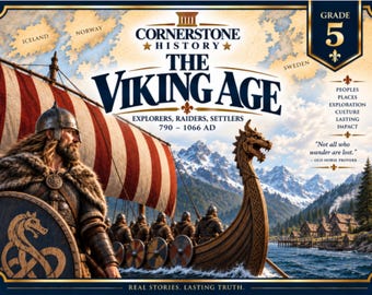 Homeschool History | The Viking Age Unit Study | Western Civilization Printable PDF | Grade 5 | Detective Activity