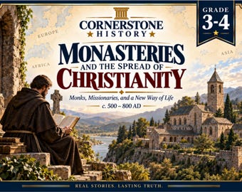 Monasteries & Christianity Unit Study | Homeschool History PDF (Grades 3-4).