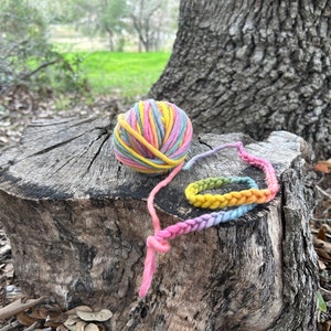 Art Yarn - natural dyed rainbow yarn - bulky