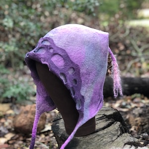 Playful felted pixie hat - made to order