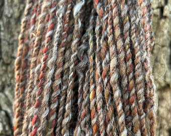 mahogany - hand spun yarn, aran - worsted, 4.75 oz, ~108 yards, 2ply