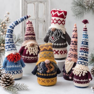 Nordic Gnome Knitting Pattern, Colorwork Hat, Sweater, Beard (PDF Download)
