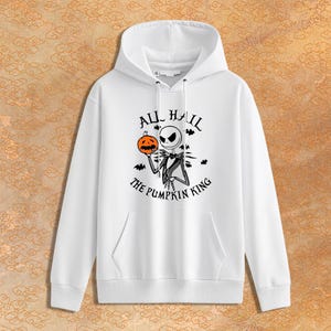Sudadera con capucha de calavera extraña de Halloween/Sudadera gótica de calabaza fantasma, atuendo para fiesta de Halloween, ropa urbana unisex de otoño/Sudadera espeluznante de Halloween