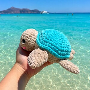 Turtle Crochet Pattern PDF, Plush Sea Animal Amigurumi, English Digital Download