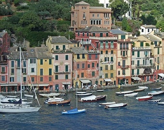 Set of 5 Blank Photo Note Cards  Portofino, Italy
