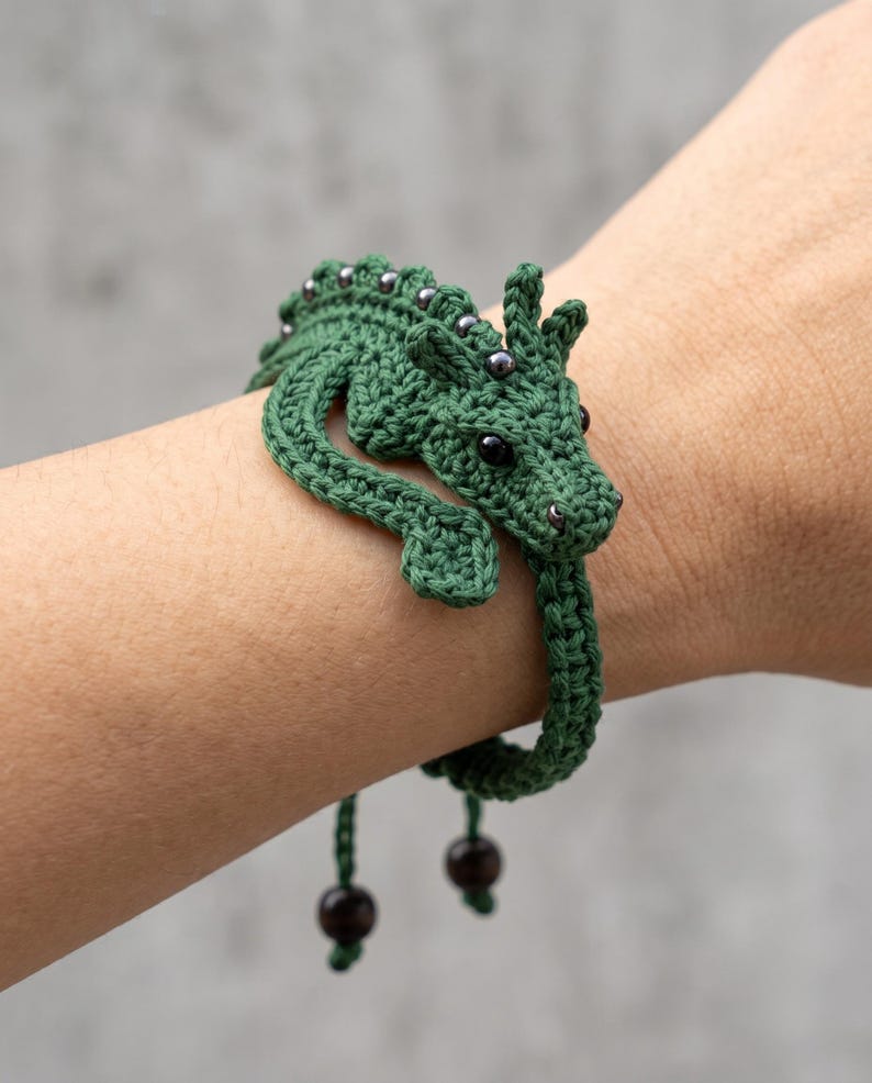 Crochet Dragon Bracelet Pattern PDF | Amigurumi Wrist Pattern Tutorial | Instant Digital Download image 3