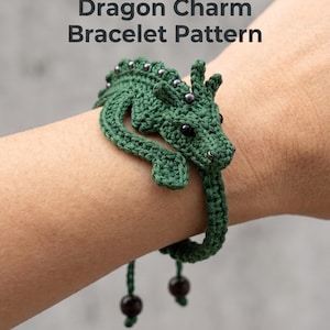 Haakpatroon voor een drakenarmband (PDF) | Handleiding voor een amigurumi polsarmband | Direct digitaal te downloaden