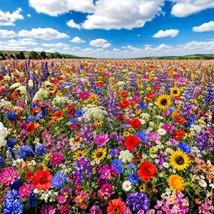 3000+ pollinerande vildblomsfrön höstmix, bi-fjäril-kolibriträdgård i bulk, frön i paket med inhemska blommor, höstsådd stuga present