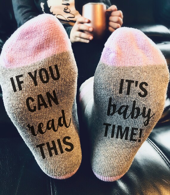 if you can read this baby socks