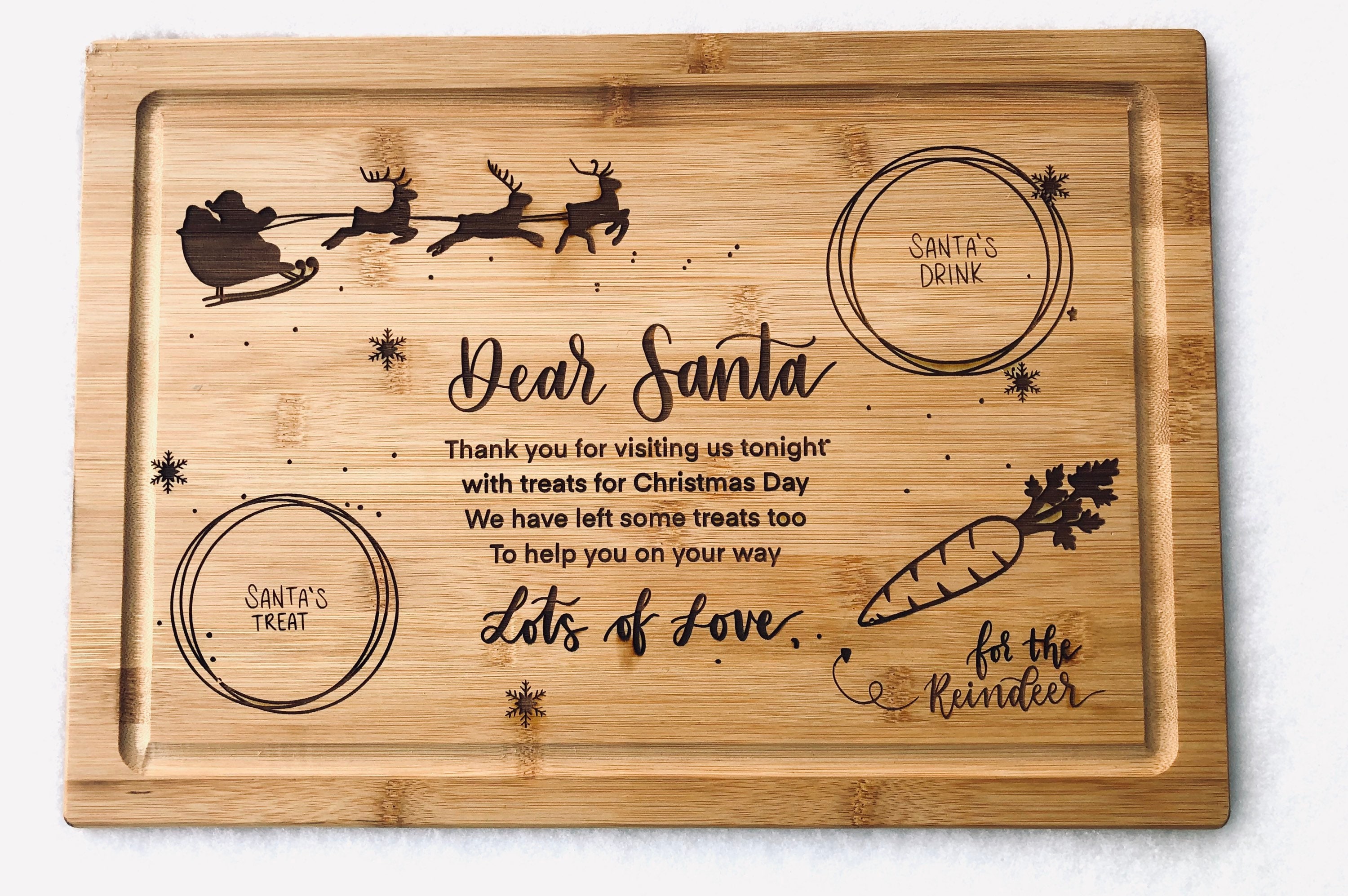 SANTA TREAT TRAY Santa Cookie Tray Cookies And Milk Tray Etsy