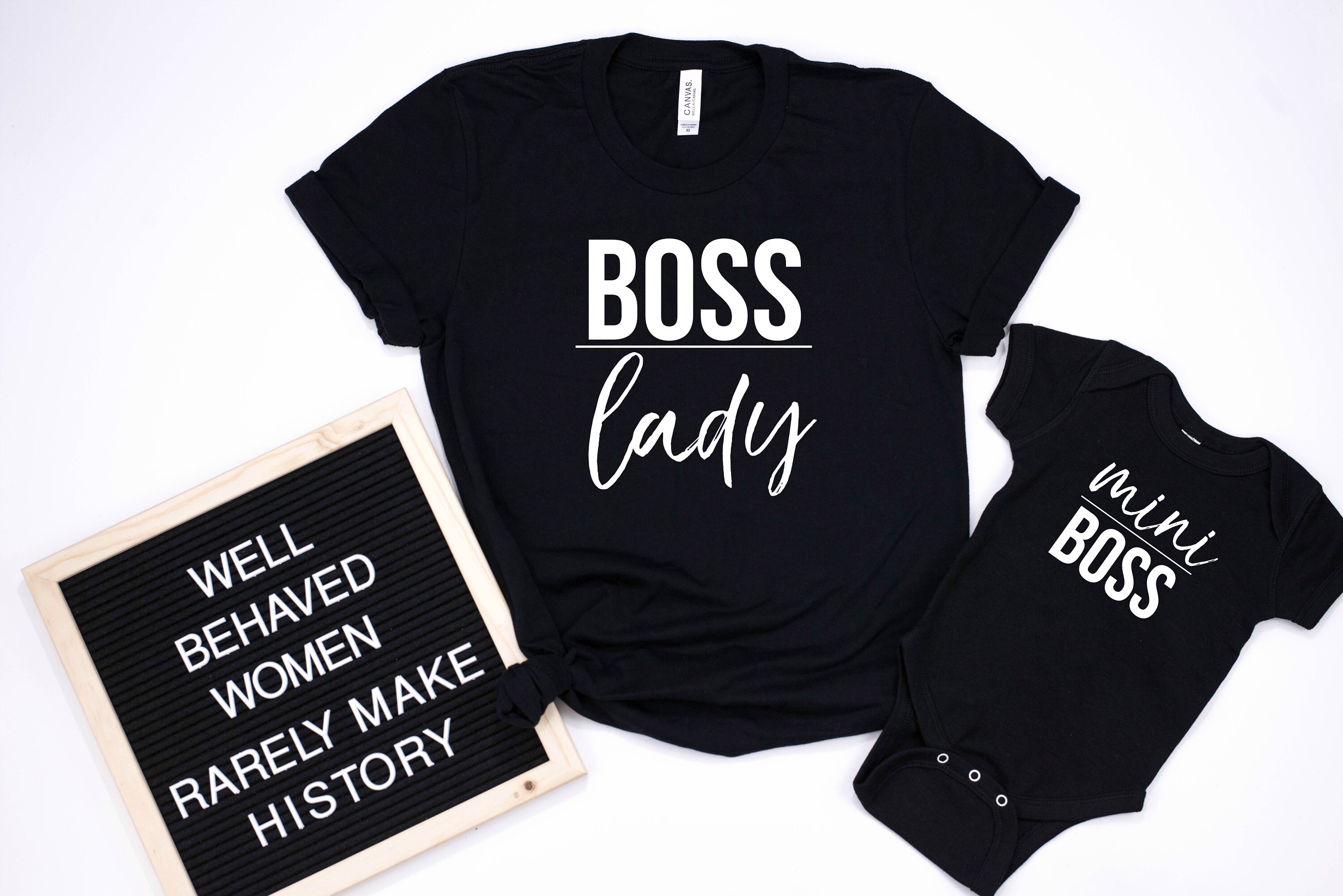 I Am A Boss Mommy That Wants To Slack Boss Lady & Mini Boss Mommy and Me Matching Shirt Set Mom | Etsy