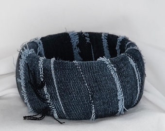 Denim Bangle Bracelet