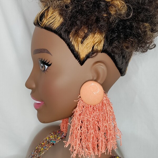 Button Tassel Earrings