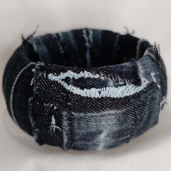 Denim Bangle Bracelet