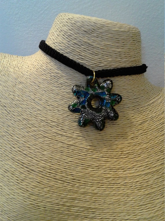 Blown Glass Choker Necklace Etsy Canada