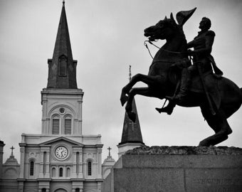 Jackson Square black and white photography