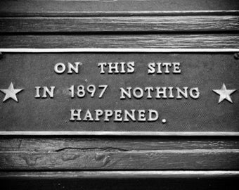 New Orleans Street Sign Photograph - 1897 Nothing Happened