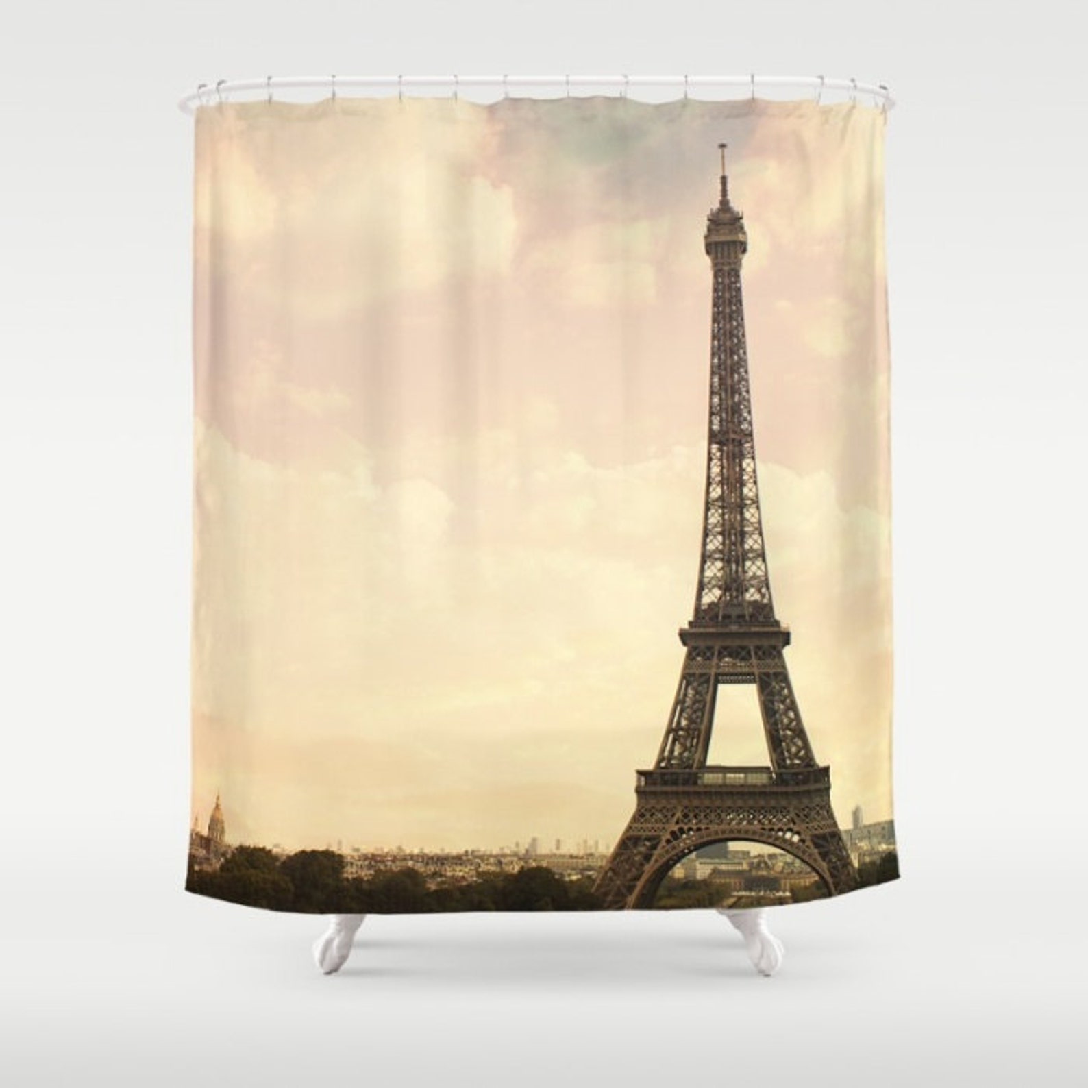 Eiffel Tower Designer Shower Curtain Etsy