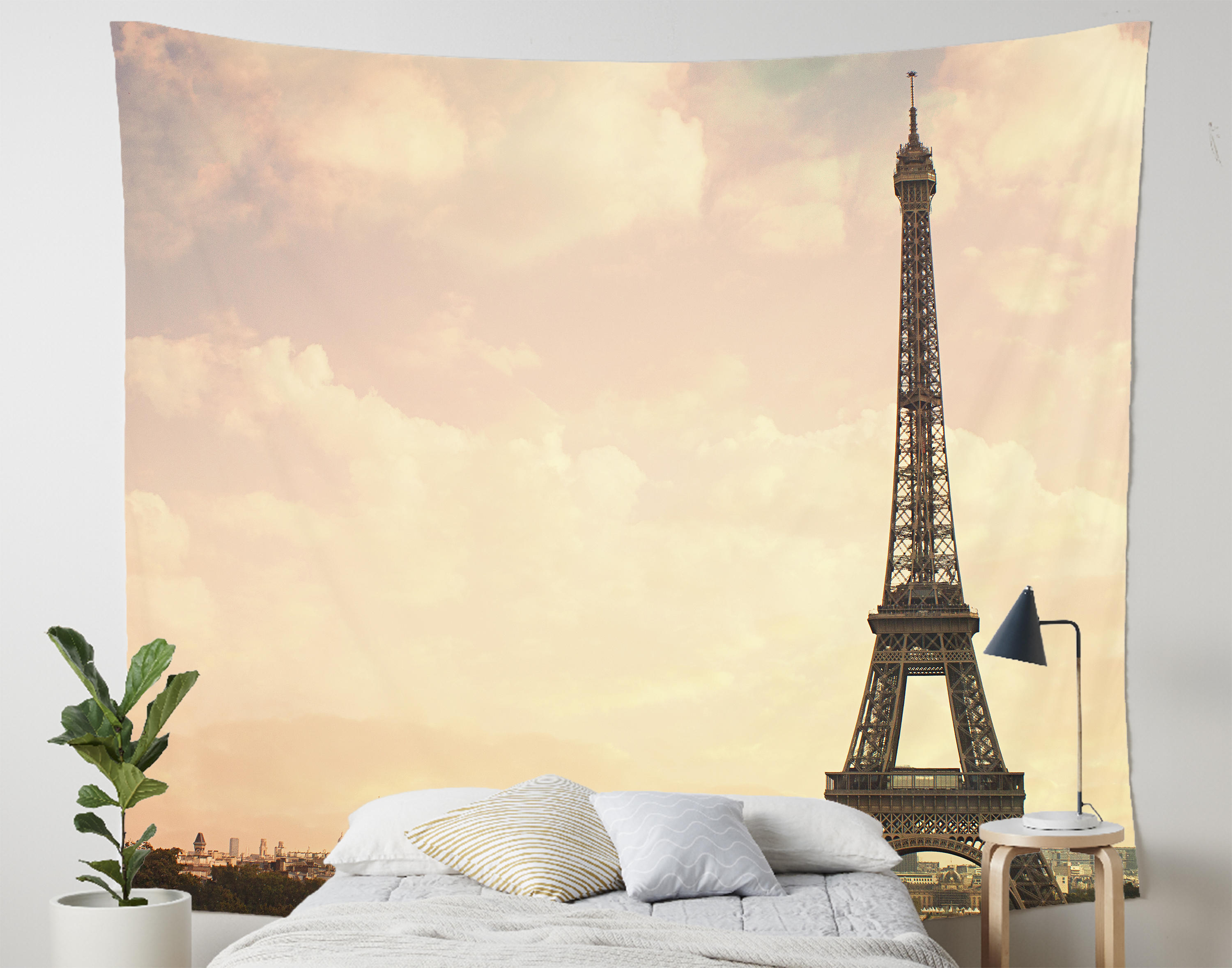 Eiffel Tower Oversized Wall Tapestry Paris Wall Art Home Etsy