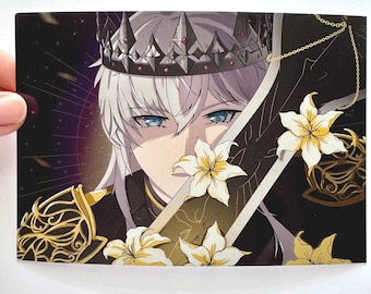 Xavier King of Darknight Holographic Postcard | Love and Deepspace LADS Fan Merch