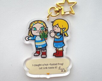 Zelda & Link Animal Crossing-Style Keychain | The Legend of Zelda Zelink Fan Merch