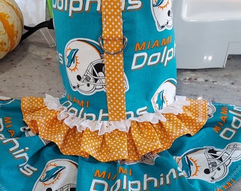 Miami dolphins football dog dress