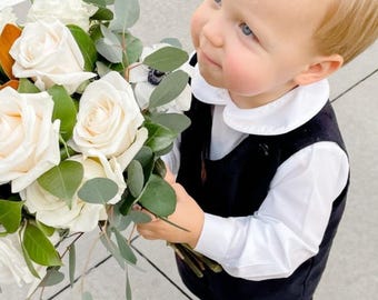 Black kaufman velveteen jon jon optional shirt