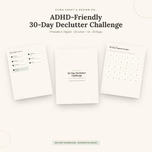 30-Day Declutter Challenge | ADHD-Friendly Home Decluttering Planner