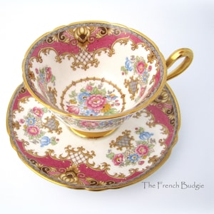 SHELLEY ヴィンテージ ティーカップ ピンク オーキッド イギリス製