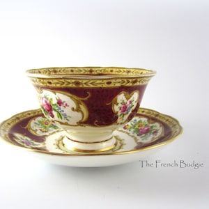 Royal Albert &quot;LADY HAMILTON&quot; Offene Zuckerdose mit Untertasse Made in ENGLAND