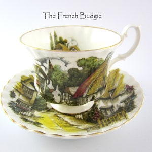 Royal Albert Charming Village Vintage Scenic Teacup And Saucer Set  Tea Cup  Series
