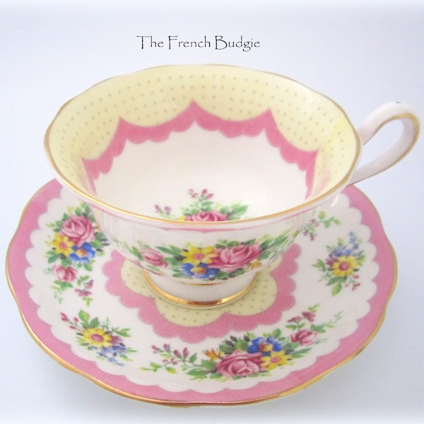 Royal Albert Pink " PRUDENCE" Vintage Teacup and Saucer Made in ENGLAND Tea Cup
