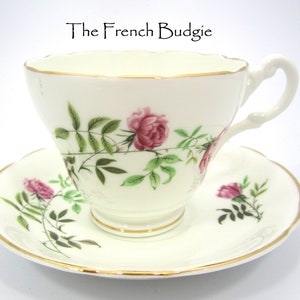 English Castle Pink  Rose Teacup Made in England