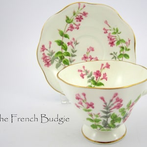 Heathcote Pink Floral Vintage Teacup and Saucer tea cup