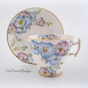 Phoenix Whimsical Floral Vintage Teacup and Saucer Set made in ENGLAND Tea Cup
