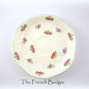 Shelley Orphan Vintage SAUCER Pink Rosebud 13426. Made in  England