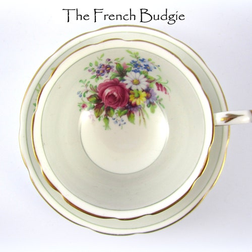 Paragon Double Warrant shops Pale Dove grey Vintage Teacup , Made in ENGLAND Tea Cup