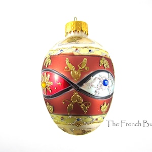 Blown Glass #7 Hand Painted Colorful Easter Egg Decoration Ornament