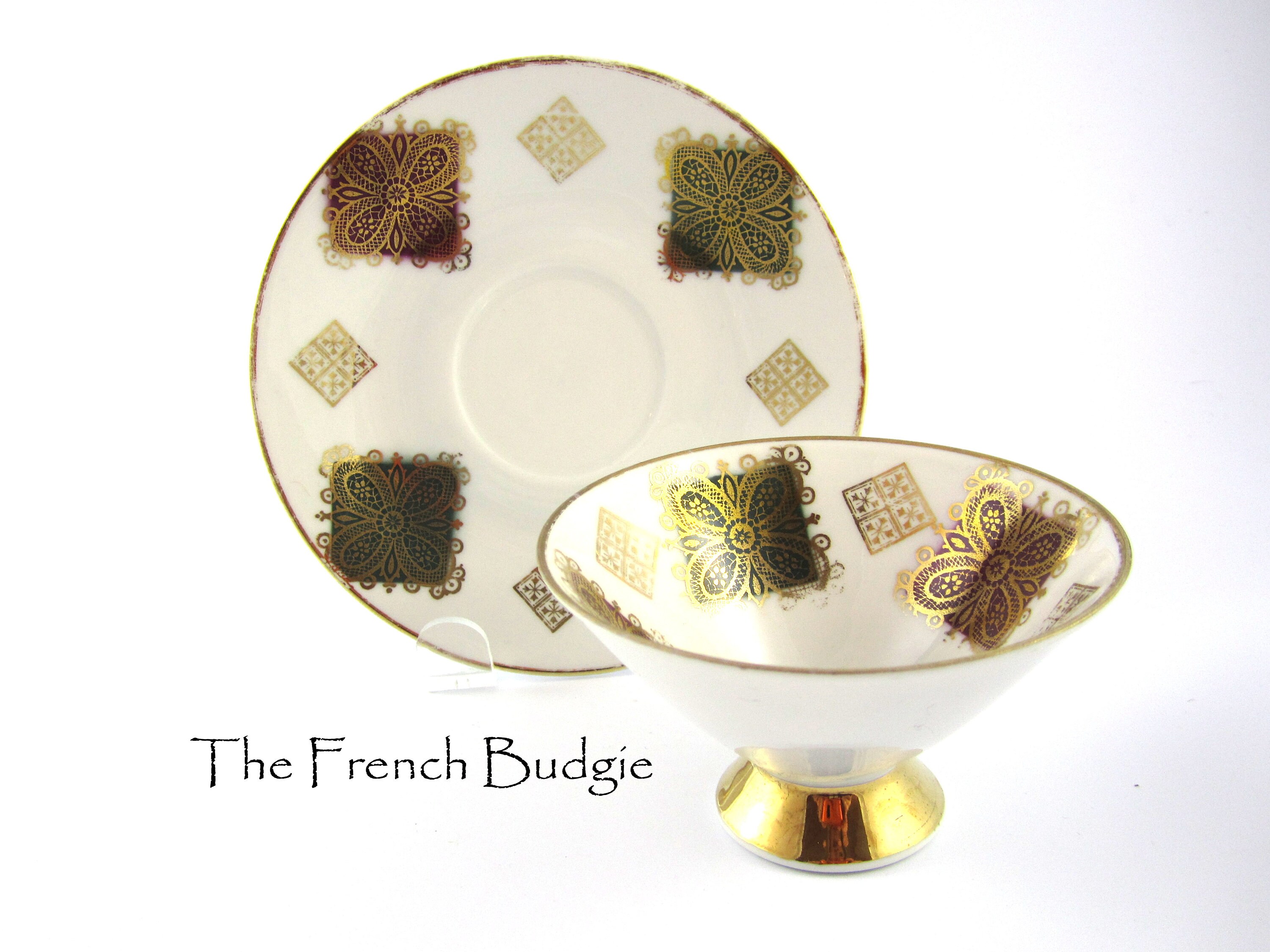 バイエルンミッドセンチュリーティーカップ＆ソーサーセットドイツ製