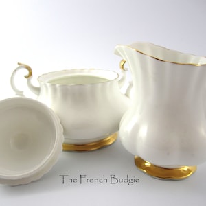 Royal Albert &quot;VAL DOR&quot; Großes Set aus Sahne und Zucker Made in ENGLAND
