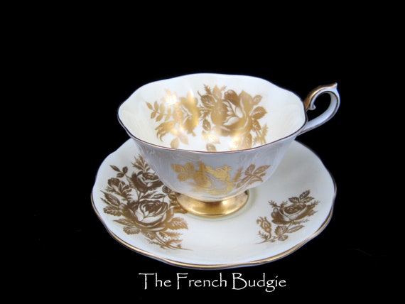 Royal Albert Golden Rose Tea Cup and Saucer Set Teacup Etsy UK