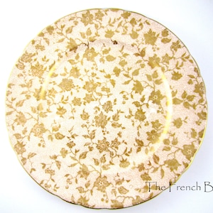 Tuscan "GOLDEN LACE"  10.5 inch Cake Platter or Plate Made in ENGLAND