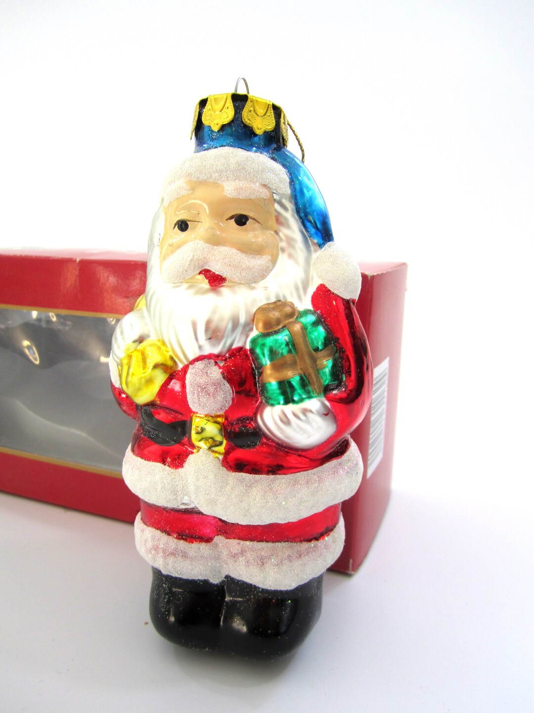 LARGE Santa Blown Glass Vintage Christmas Tree Ornament Decoration - Etsy