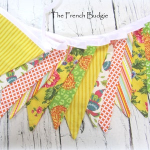 Citrus Yellow Festive Bunting Party Flags
