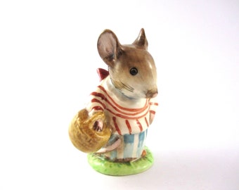 Beswick   "MRS. TITTLEMOUSE"  Vintage Mouse figurine from the Peter Rabbit Collection Made in ENGLAND