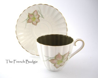 Collectible Suzie COOPER Olive green Vintage teacup and Saucer, Made in England Tea Cup