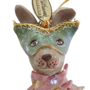 Pull String Jumping Jack Rabbit Mardi Gras Carnival Christmas Decoration