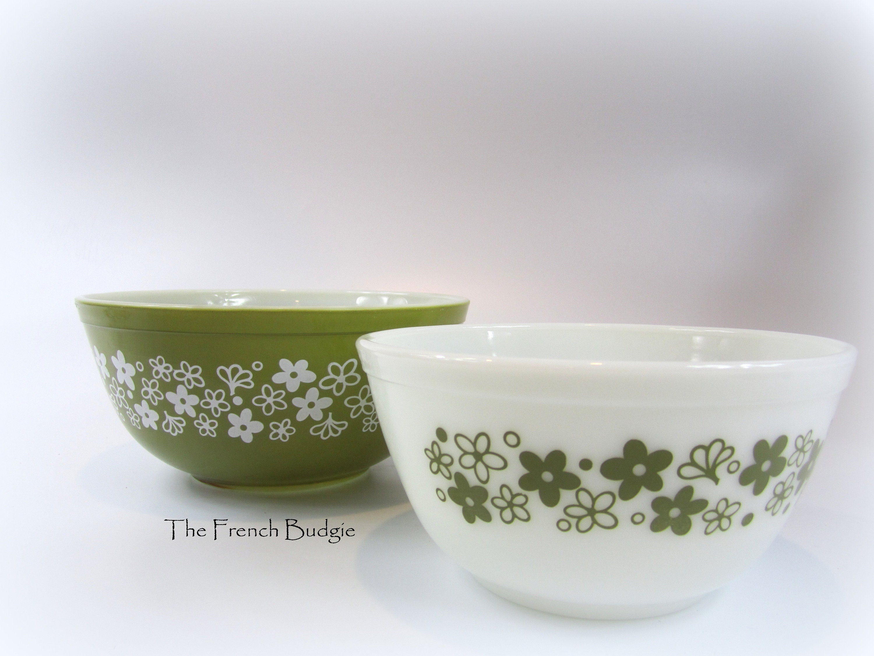 TWO Beautiful PYREX Spring Blossom 