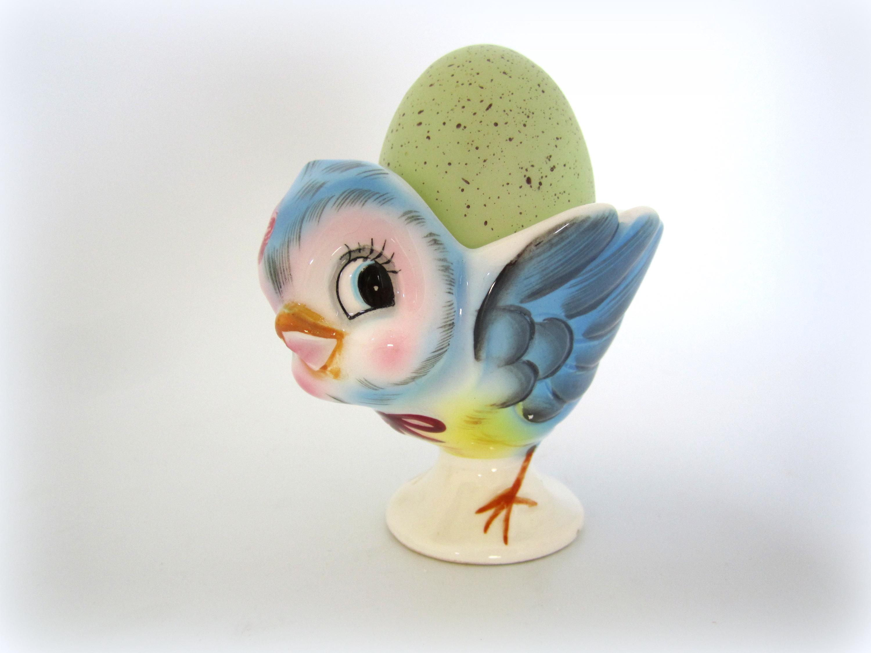 Adorable Lefton Vintage Hand Painted Anthropomorphic Bluebird